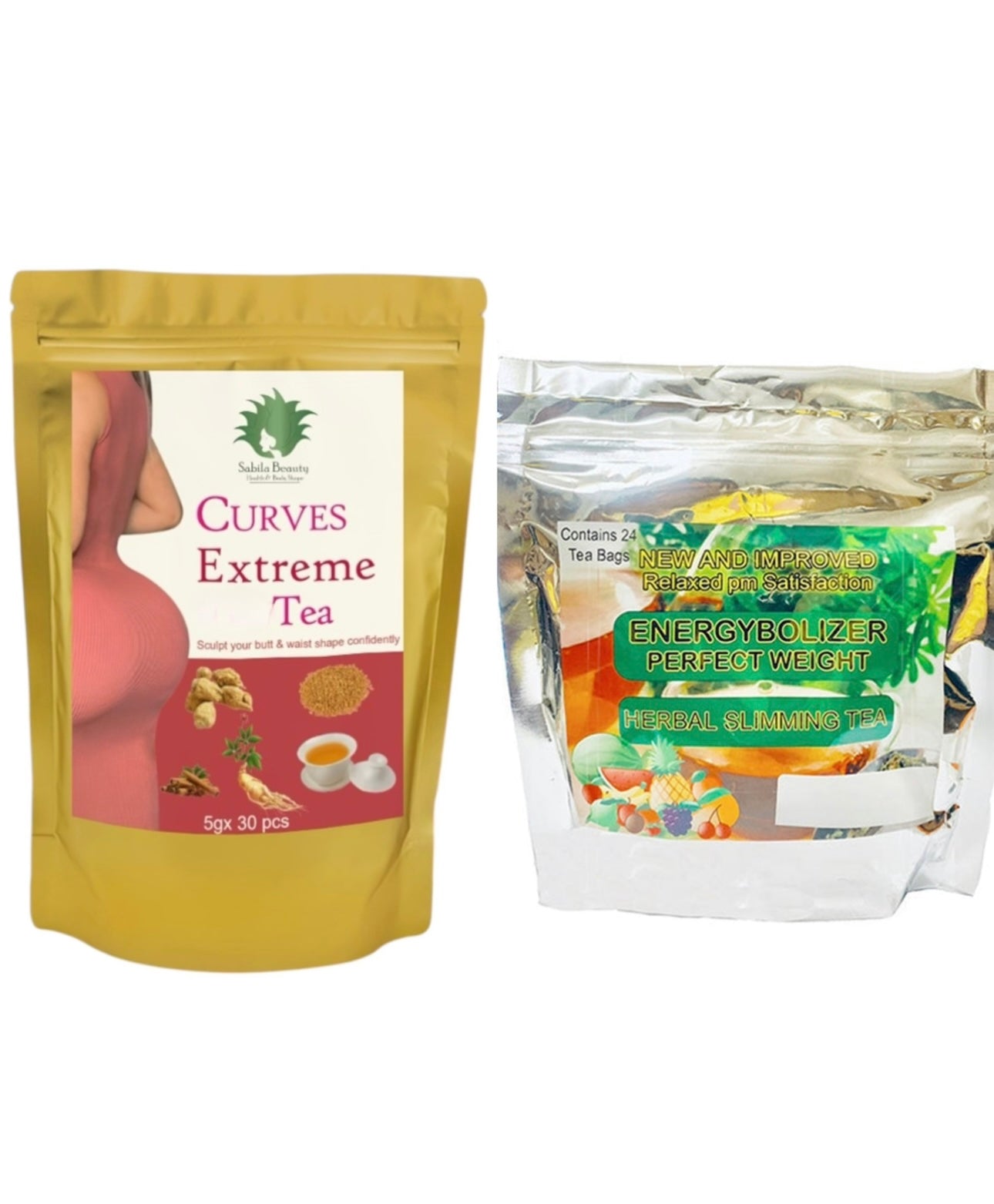 Mix Curves Extreme tea & Energybolizer Detox tea