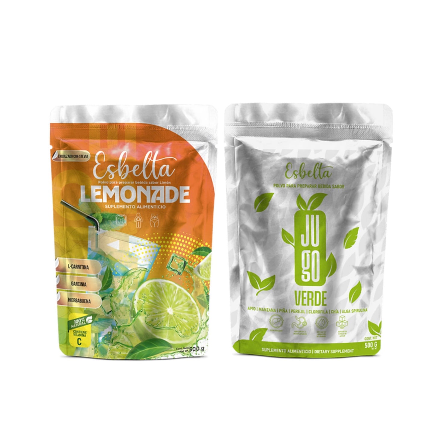 Lemonade and green Juice Combo