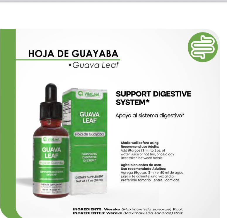 Hoja de Guayaba en extracto de aceite