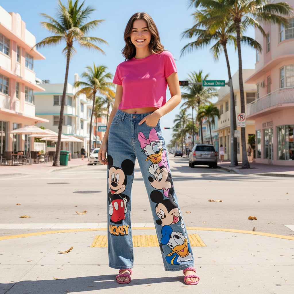 Miki personajes jeans
