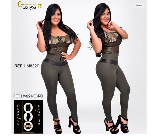 Colombian leggings with faja in the waist area Ref:LM822P