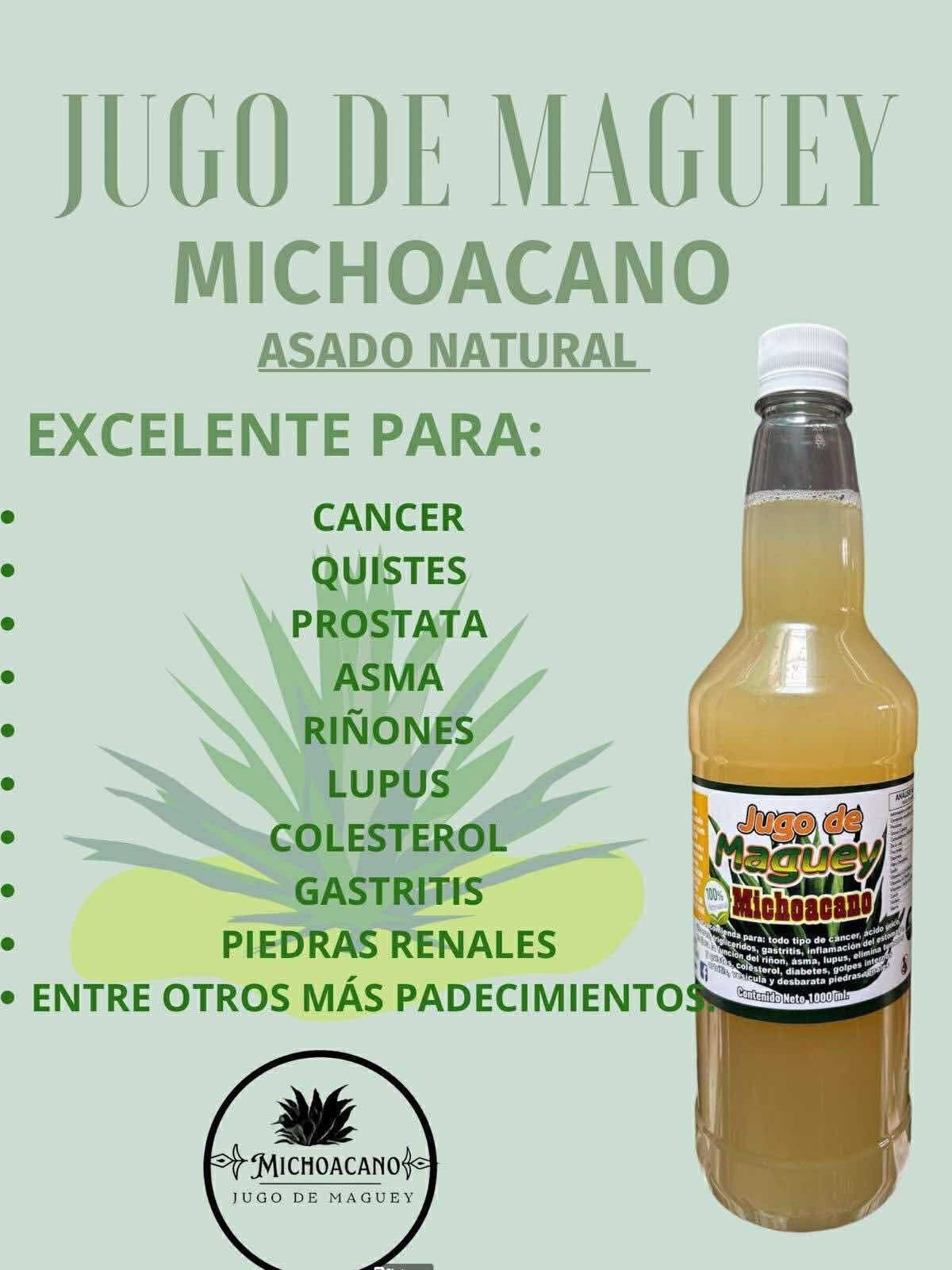 Jugo de Maguey Reforzado con Diente de León y 8 plantas Más, 1 Litro