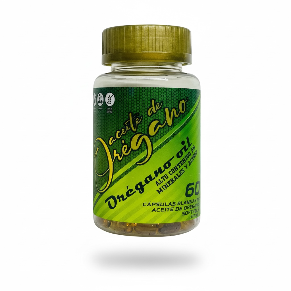 Oregano gel Cap supplement plant