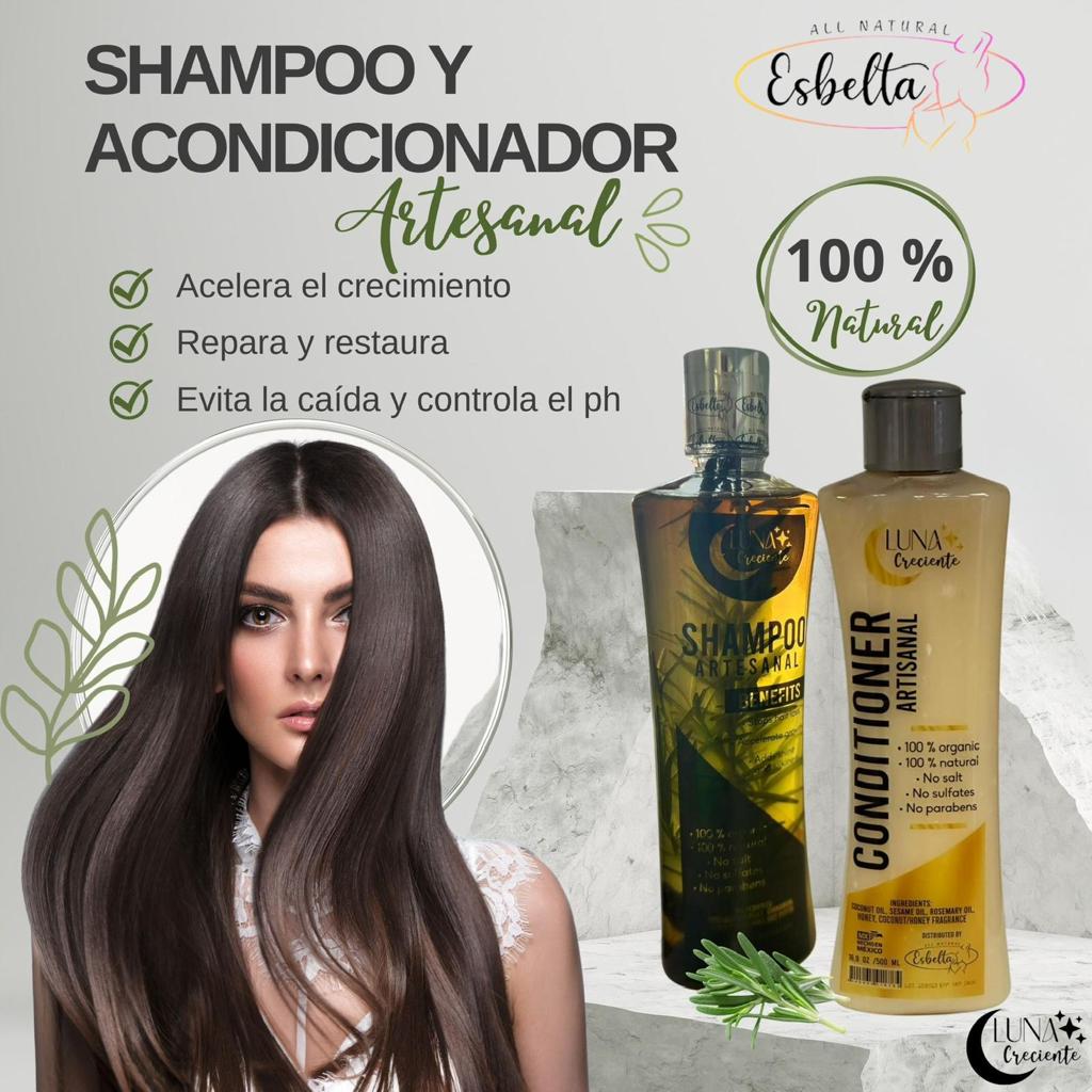 Kit Shampoo & Acondicionador Luna Creciente Artesanal de la línea de Esbelta