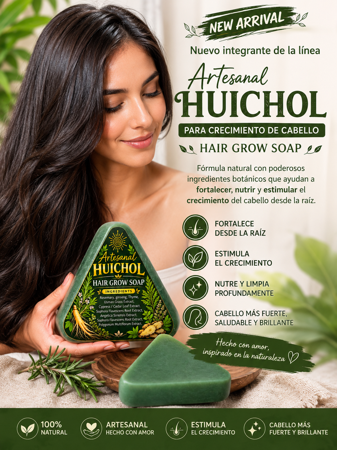 Artesanal Huichol Hair Grow Soap